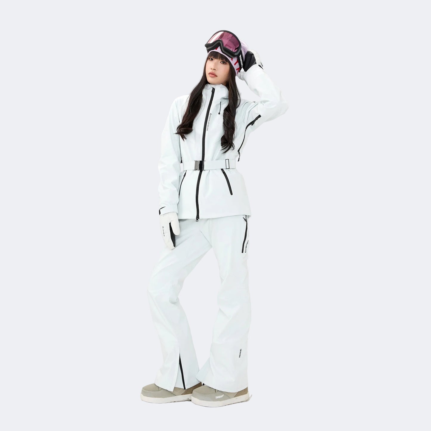 White jacket + white pants