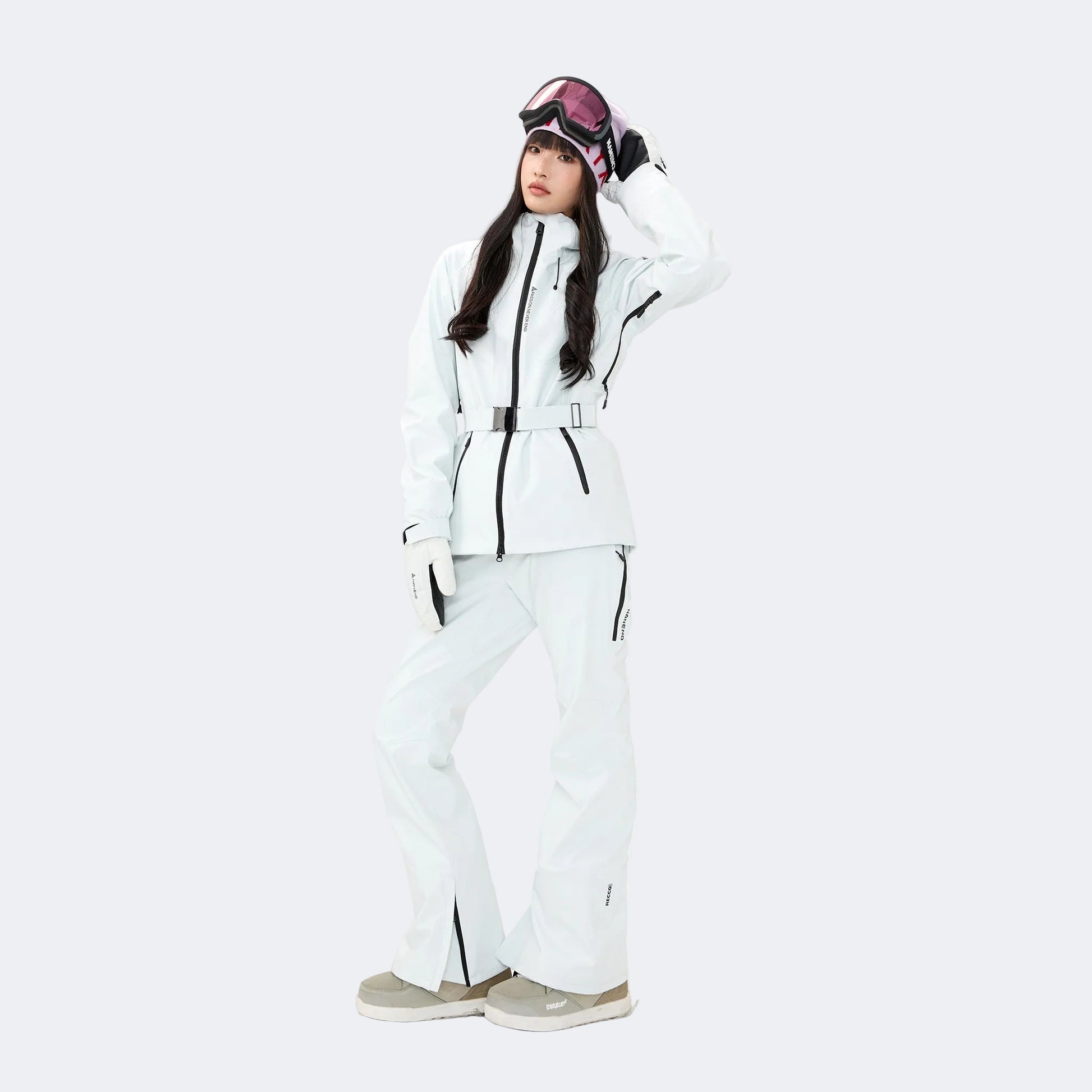 White jacket + white pants