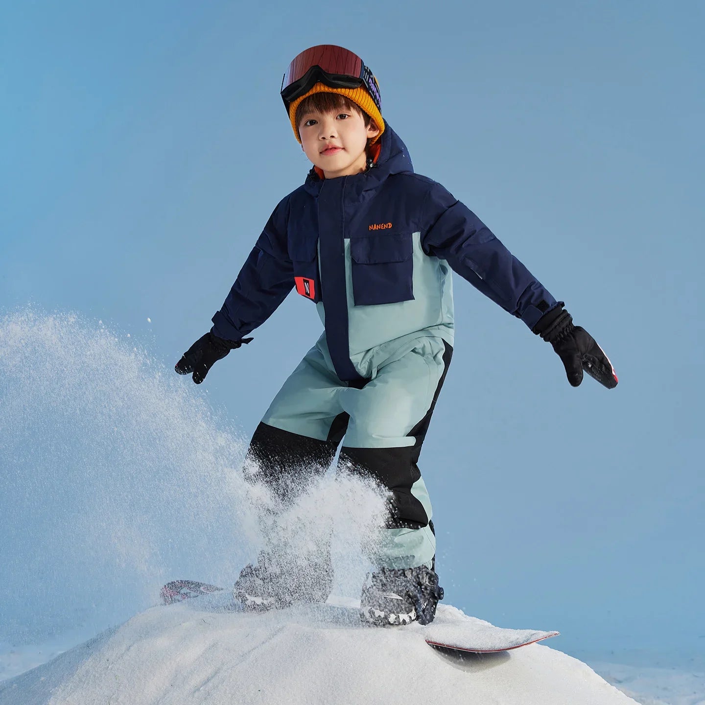 Combinaison de ski une pièce chaude et imperméable NANEND pour enfants, garçons et filles. 
