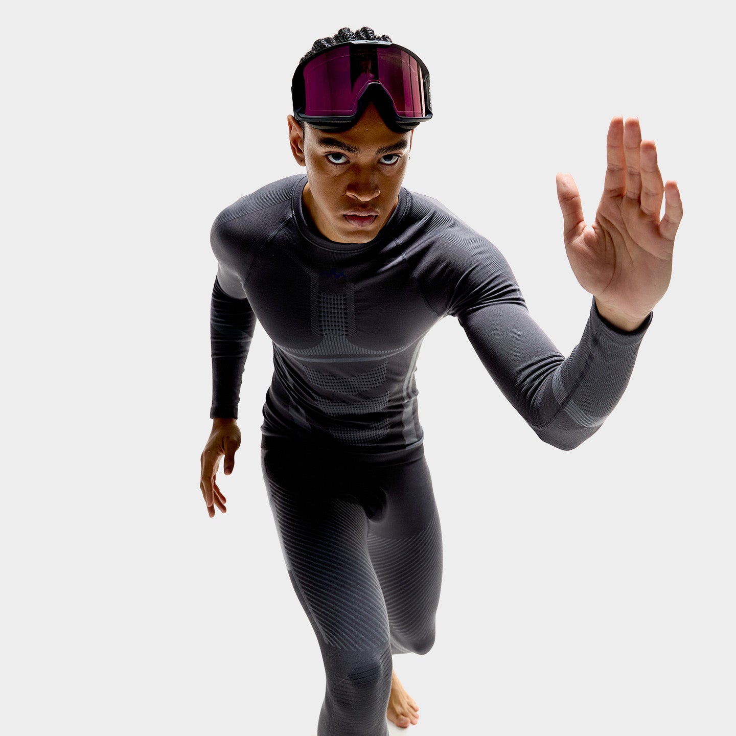 NANEND & AWEX Collaboration Merino Wool Ski Quick-Drying Jacket with Gradient Compression and Knitzone X Style for Men