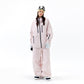 NANEND 3L Loose Waterproof Pink Ski Suit Set - side view