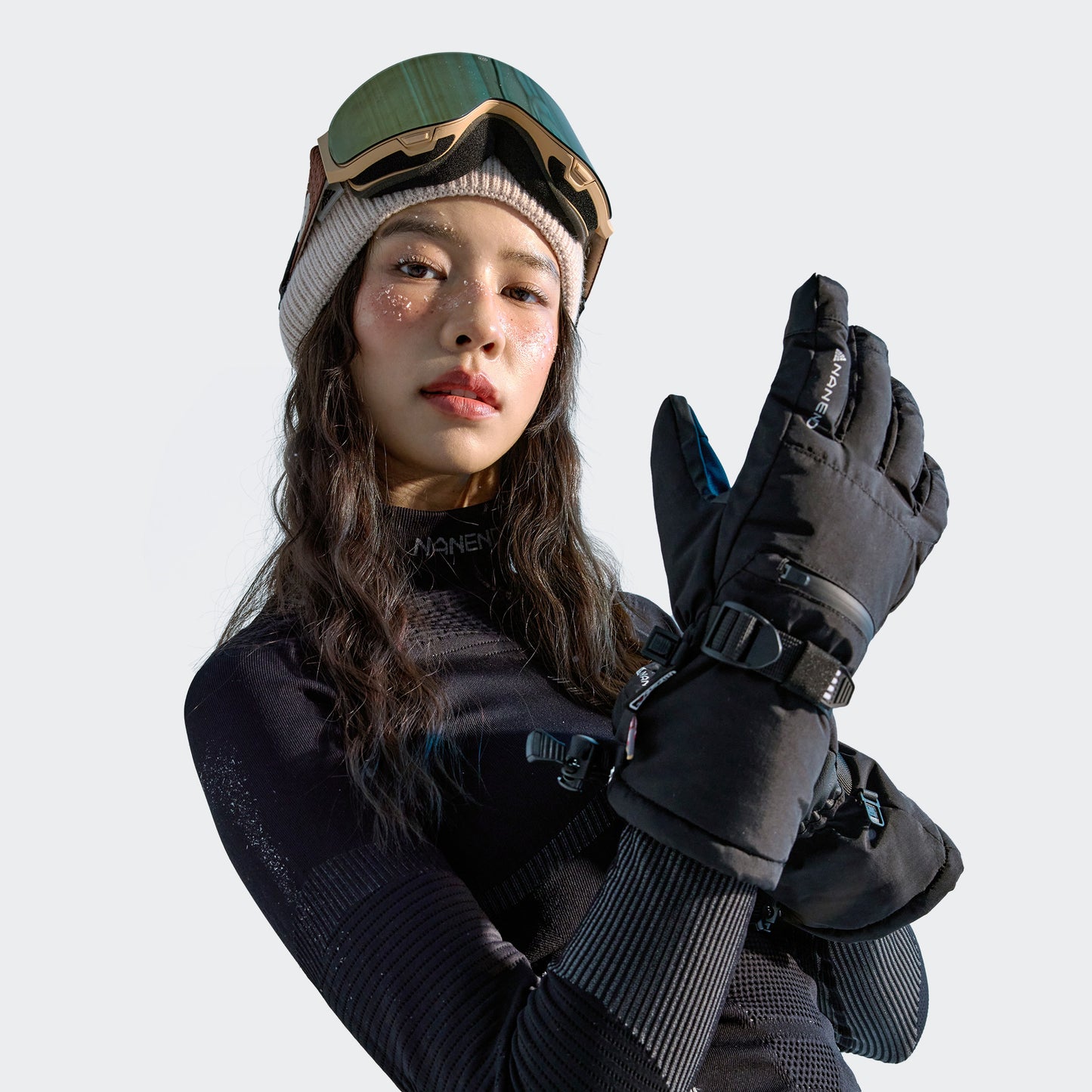 Gold Primaloft® & YKK Five-Finger Heavyweight Waterproof Thermal Ski Gloves