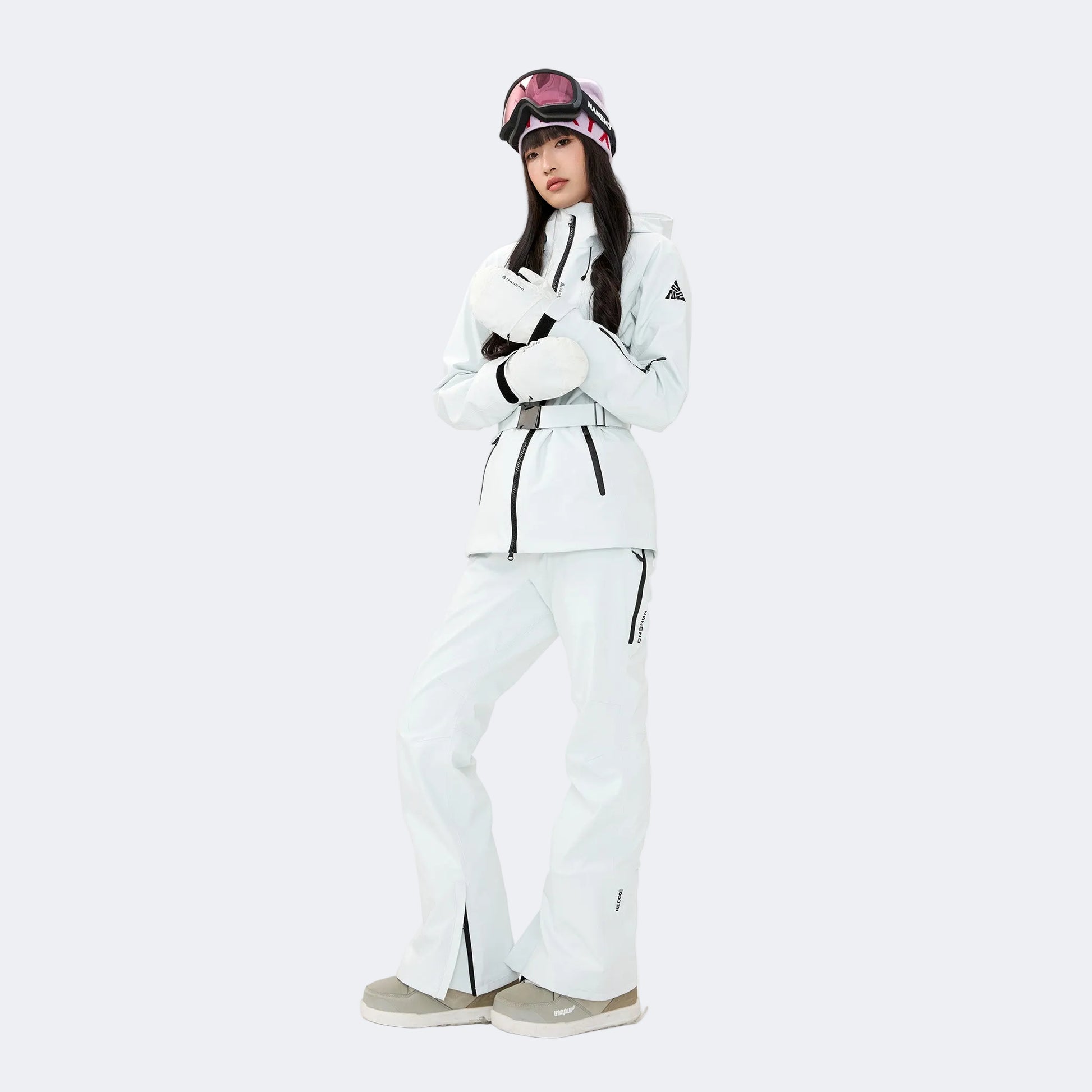 White jacket + white pants