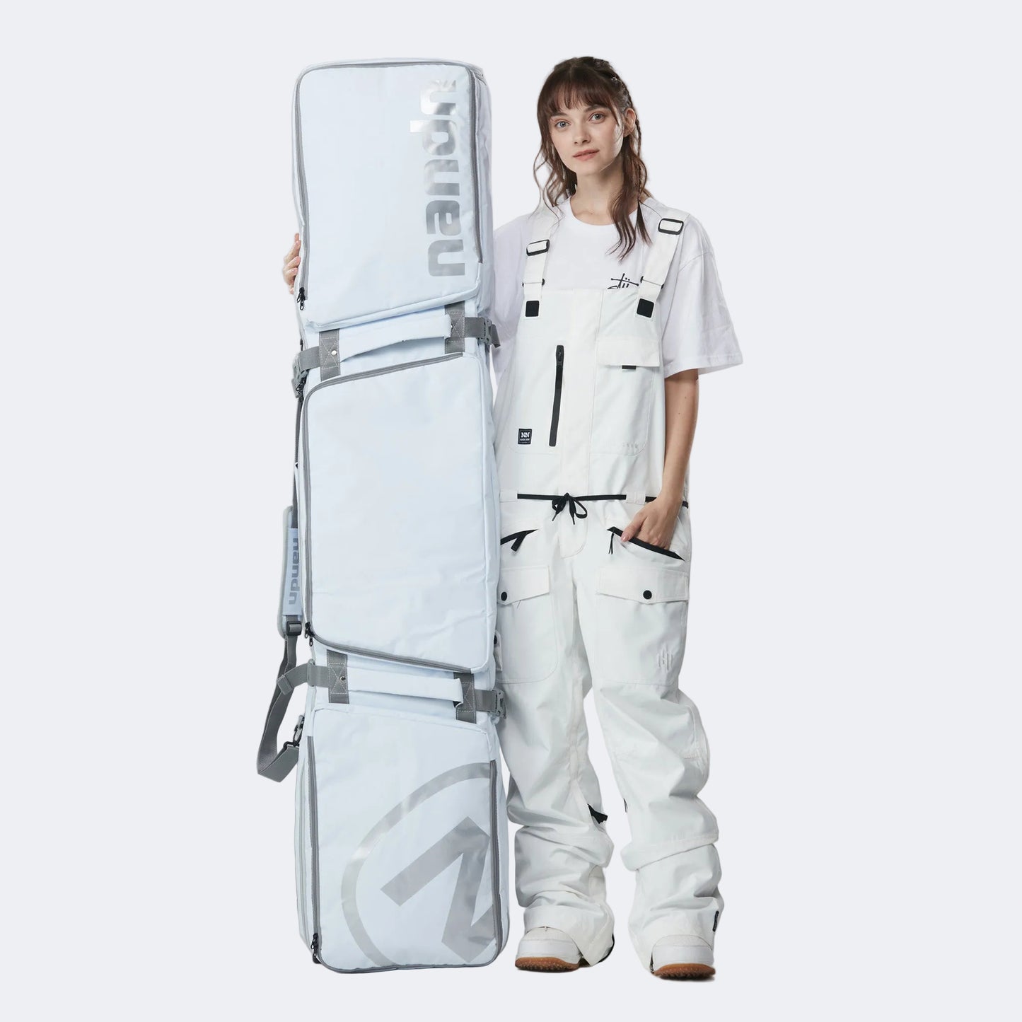 Large-Capacity Rolling Ski & Snowboard Bag with Wet-Dry Separation