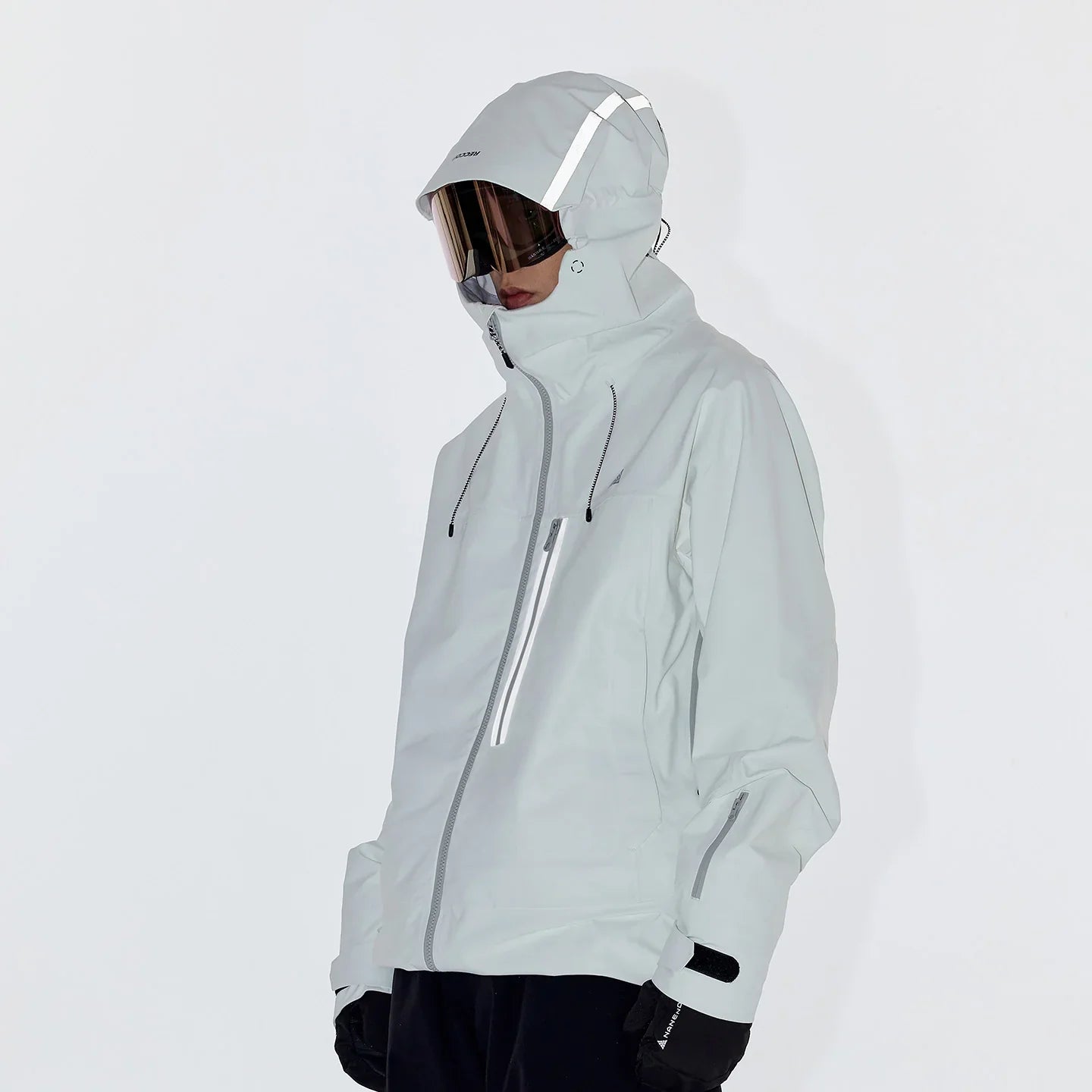 NANEND New 3L hard-shell waterproof reflective design & includes RECCO ski jacket -Unisex