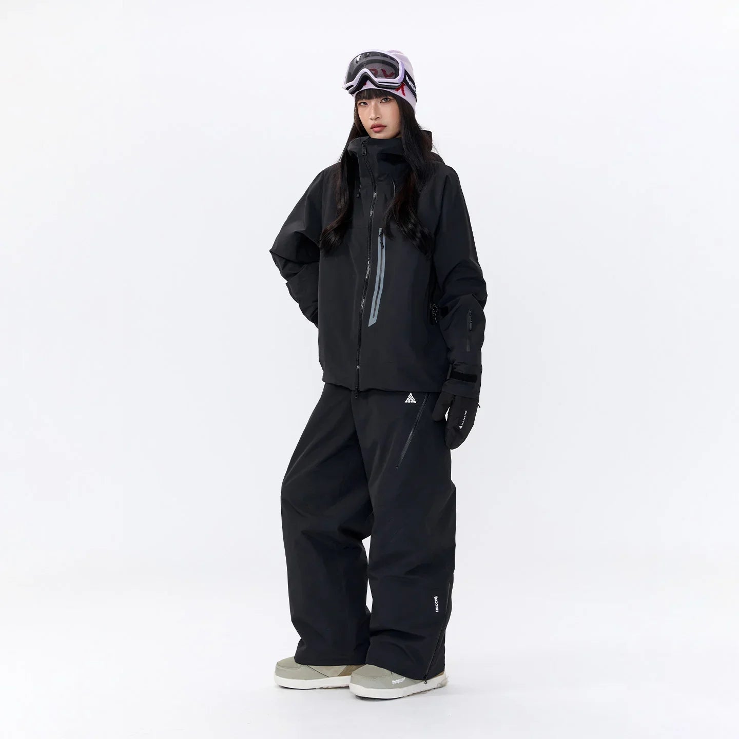 NANEND New 3L hard-shell waterproof reflective design & includes RECCO ski jacket -Unisex