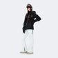 Black jacket + white pants
