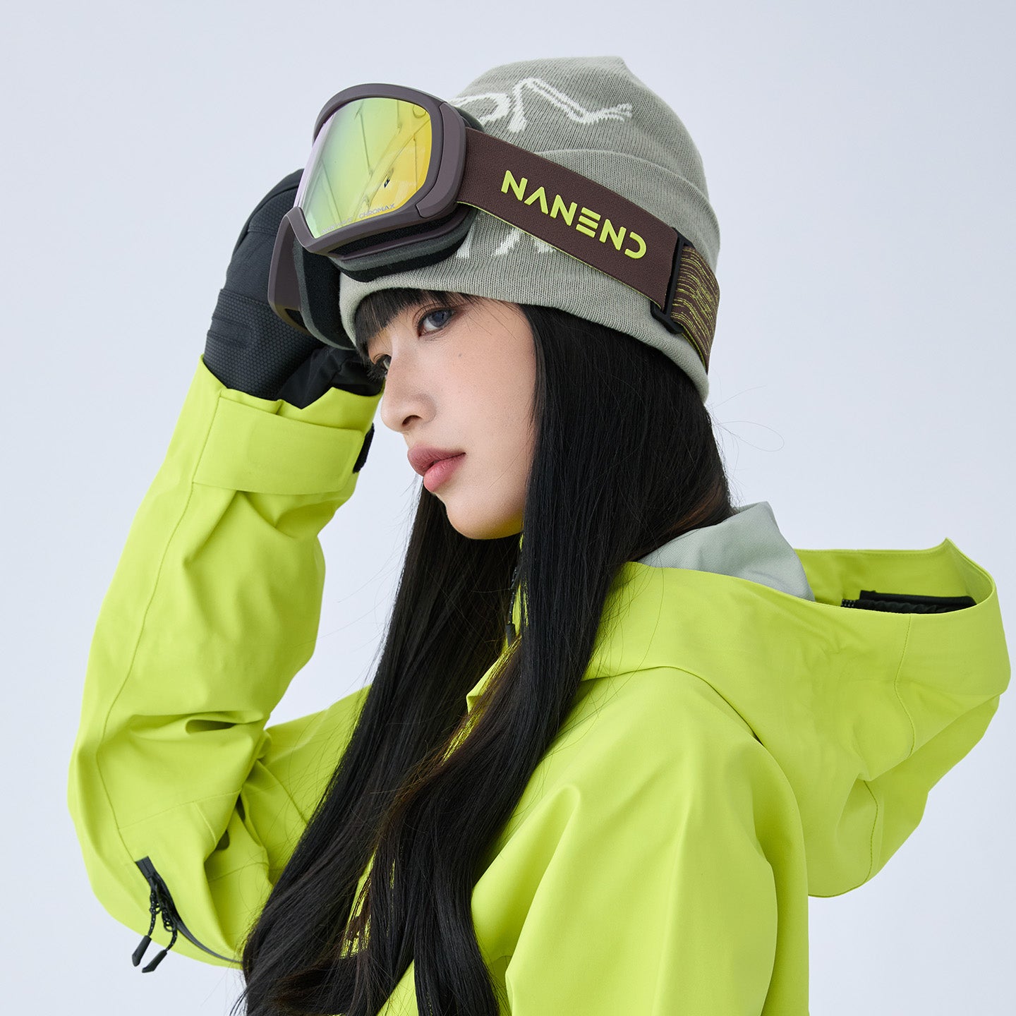 NANEND Double-layer curved photochromic ski goggles NG23Max