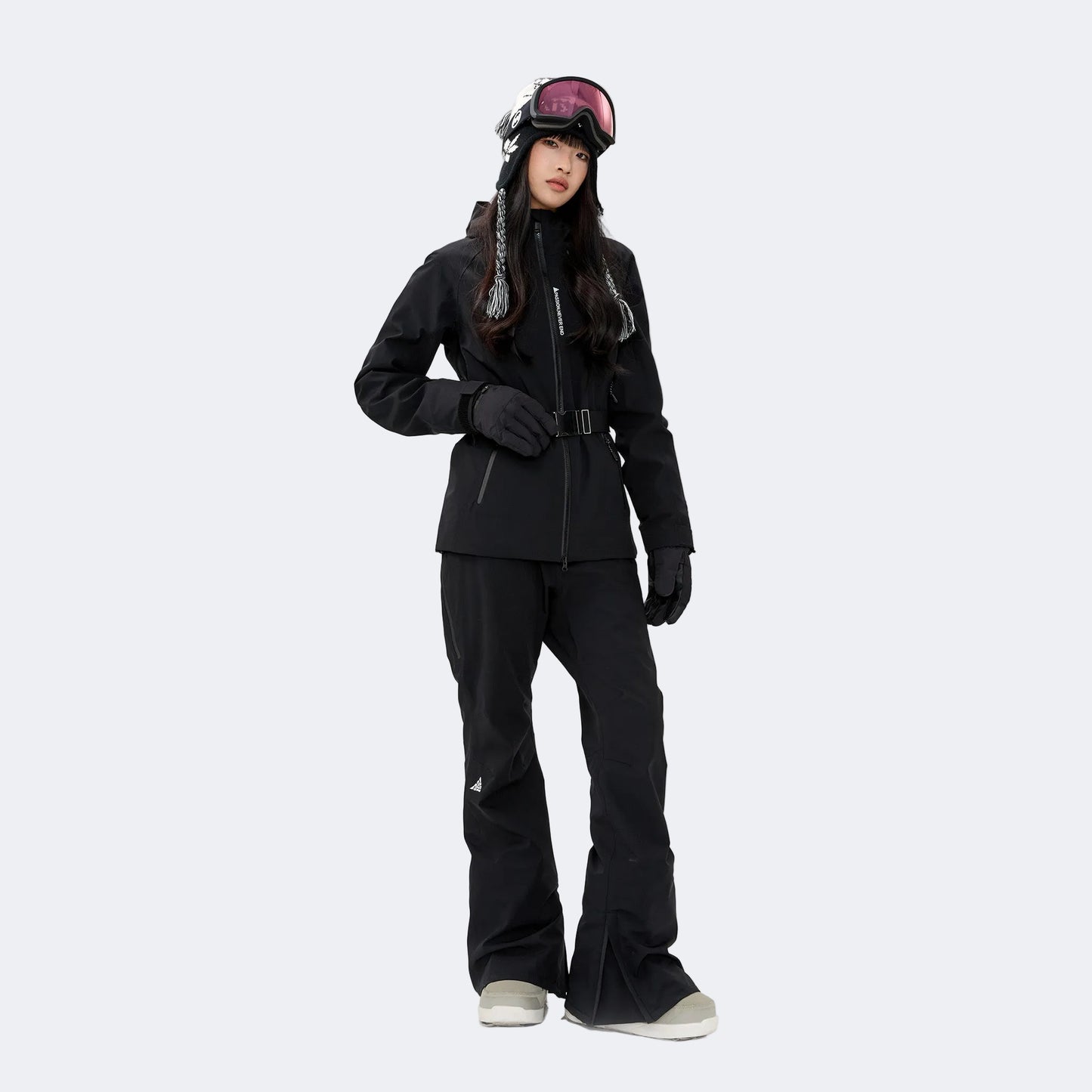 Black jacket + black pants