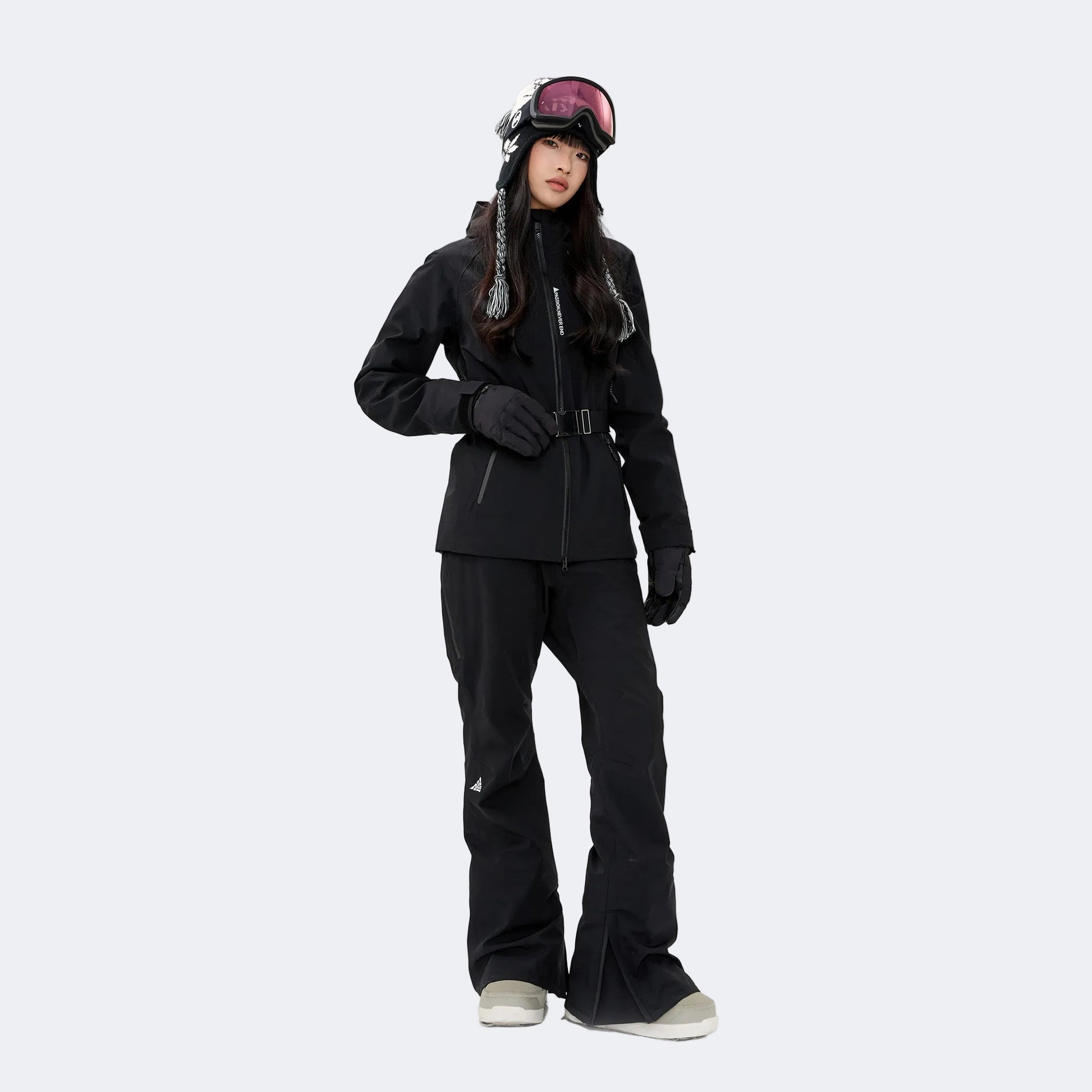Black jacket + black pants