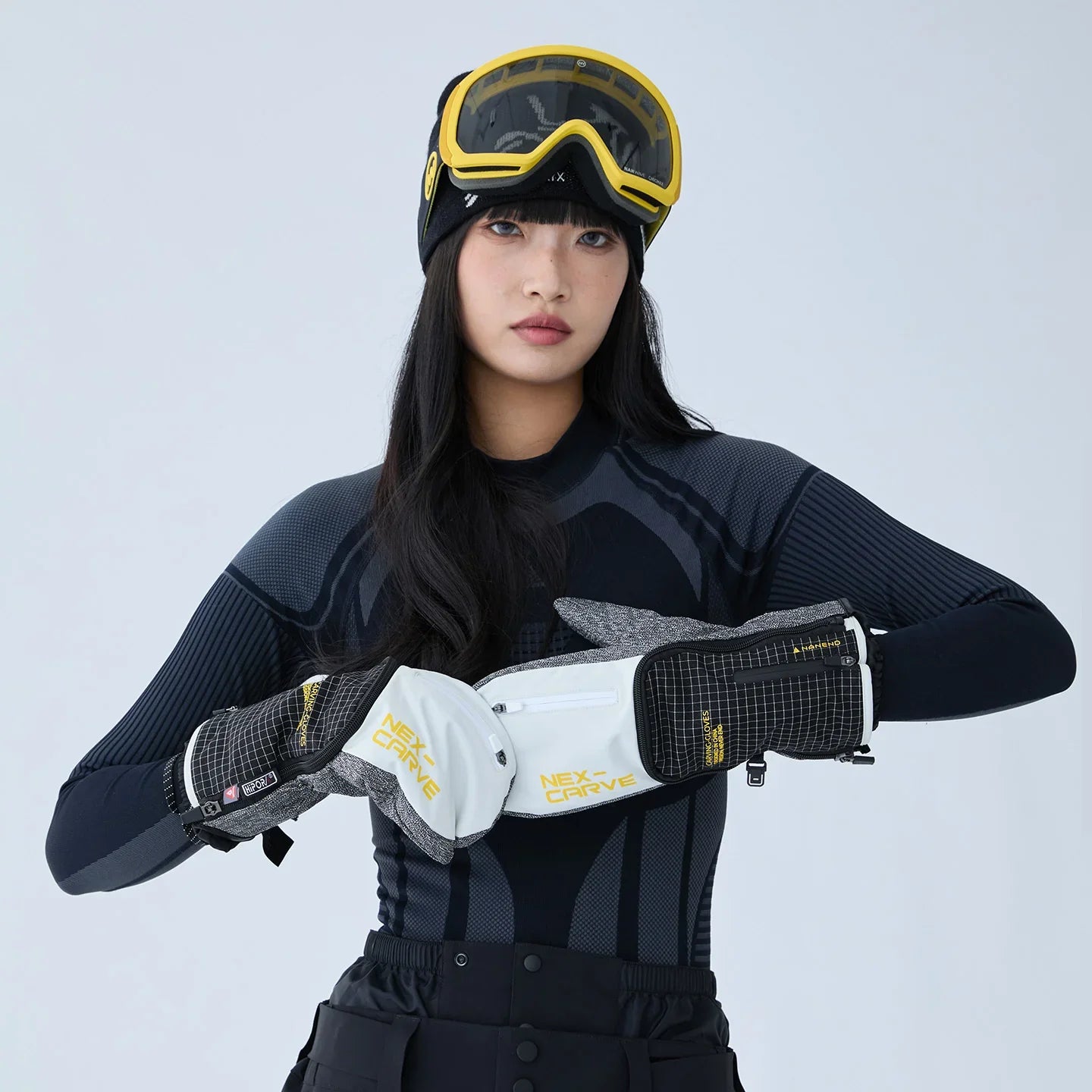 NANEND Replaceable shell professional abrasion-resistant ski gloves