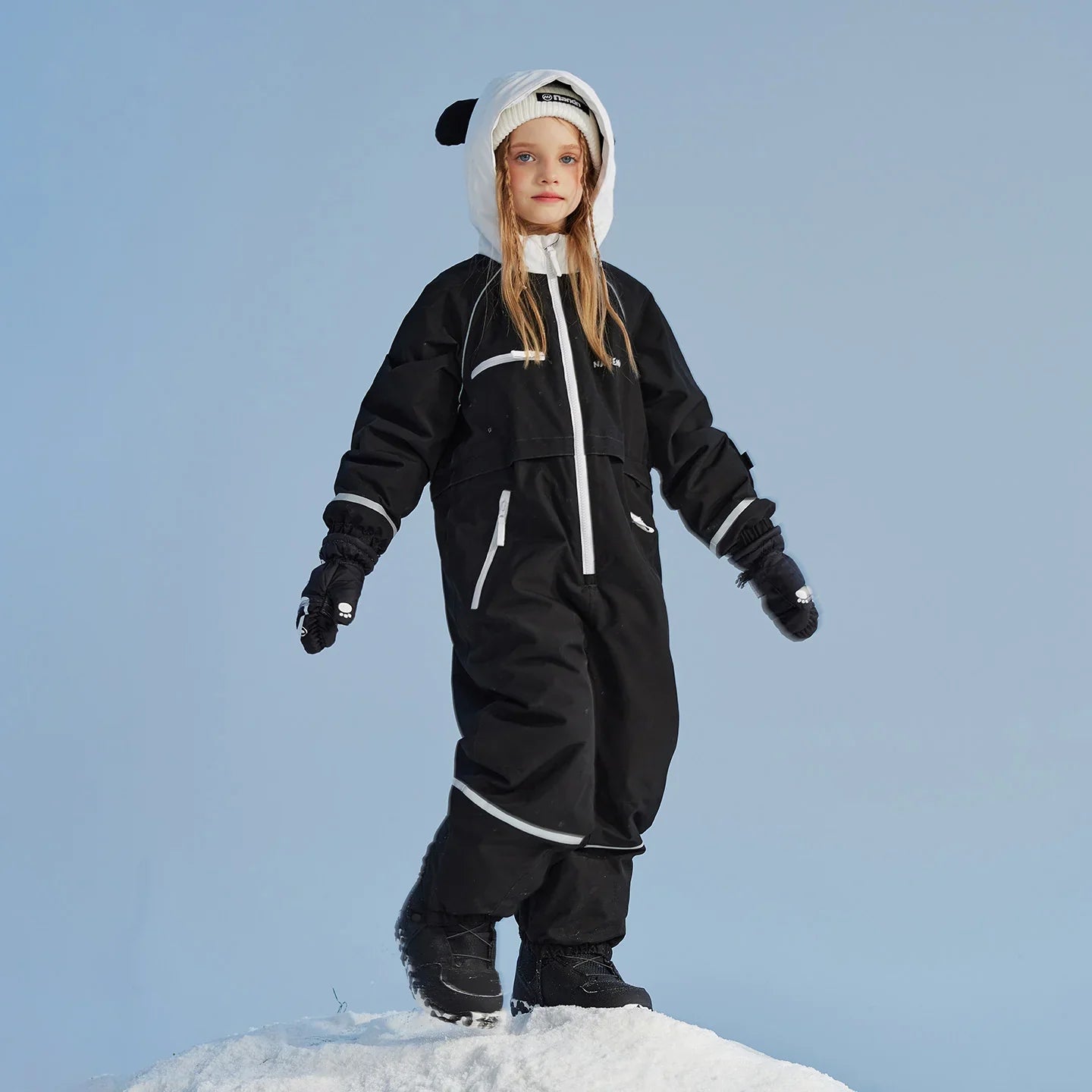NANEND Warm & Waterproof Children's One-Piece Ski Suit for Boys and Girls