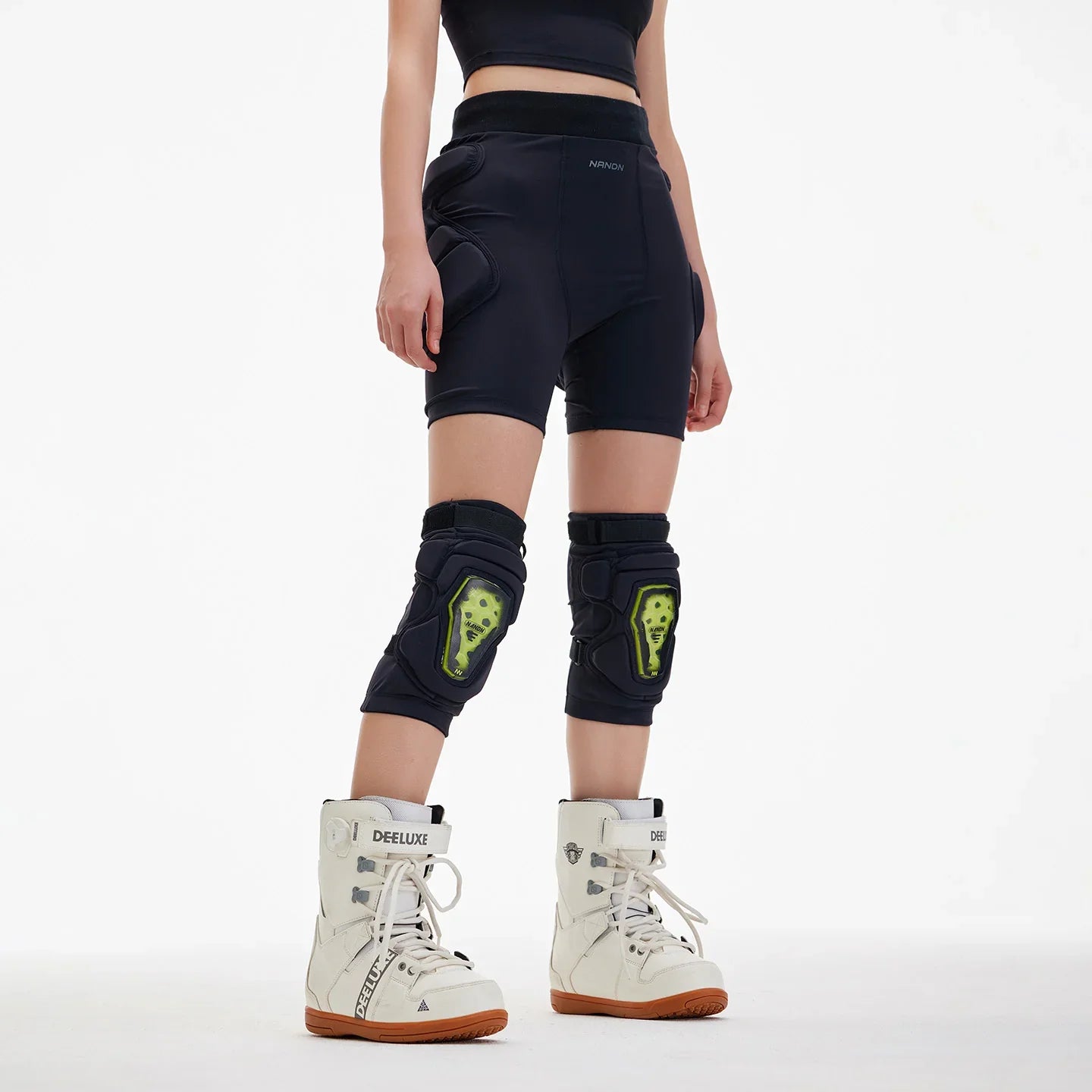 NANEND Innenprotektoren-Set für Hüfte und Knie für Einzel- und Doppelski, Unisex, Erwachsenengröße 