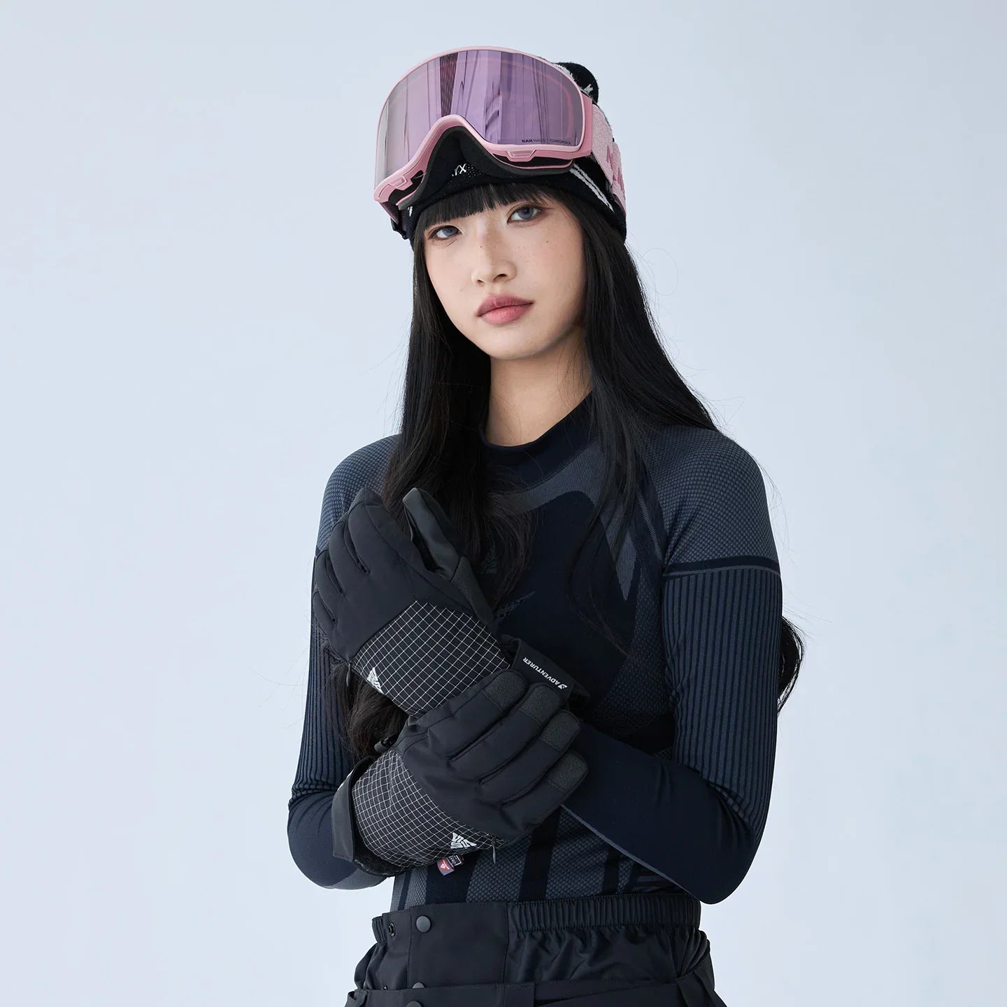 NANEND Five-finger reinforced palm waterproof professional ski gloves