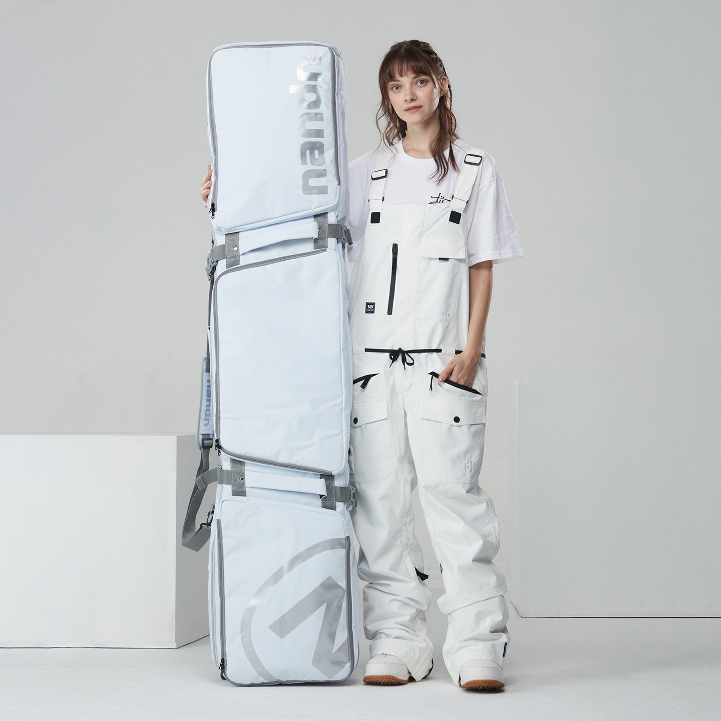 NANEND Large-Capacity Rolling Ski Bag with Wet-Dry Separation