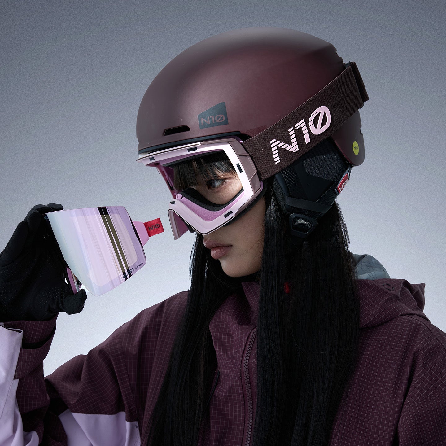 NANEND SNAP Master – AXIOPT High-Contrast Anti-Fog Magnetic Side Opening Ski Goggles N10