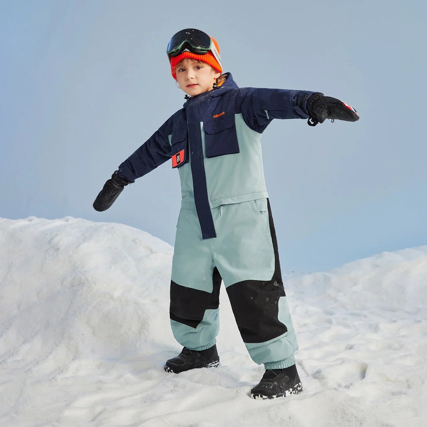 Combinaison de ski une pièce chaude et imperméable NANEND pour enfants, garçons et filles. 