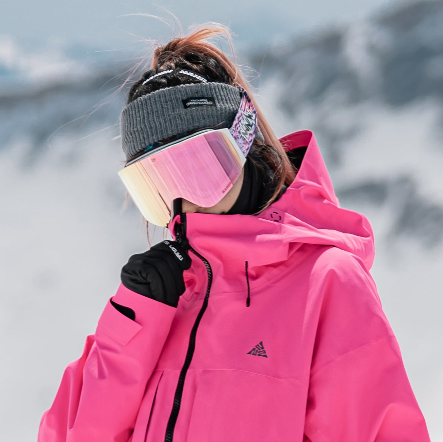 OTG Cylindrical breathable HD anti-fog flip-up ski goggles NG17