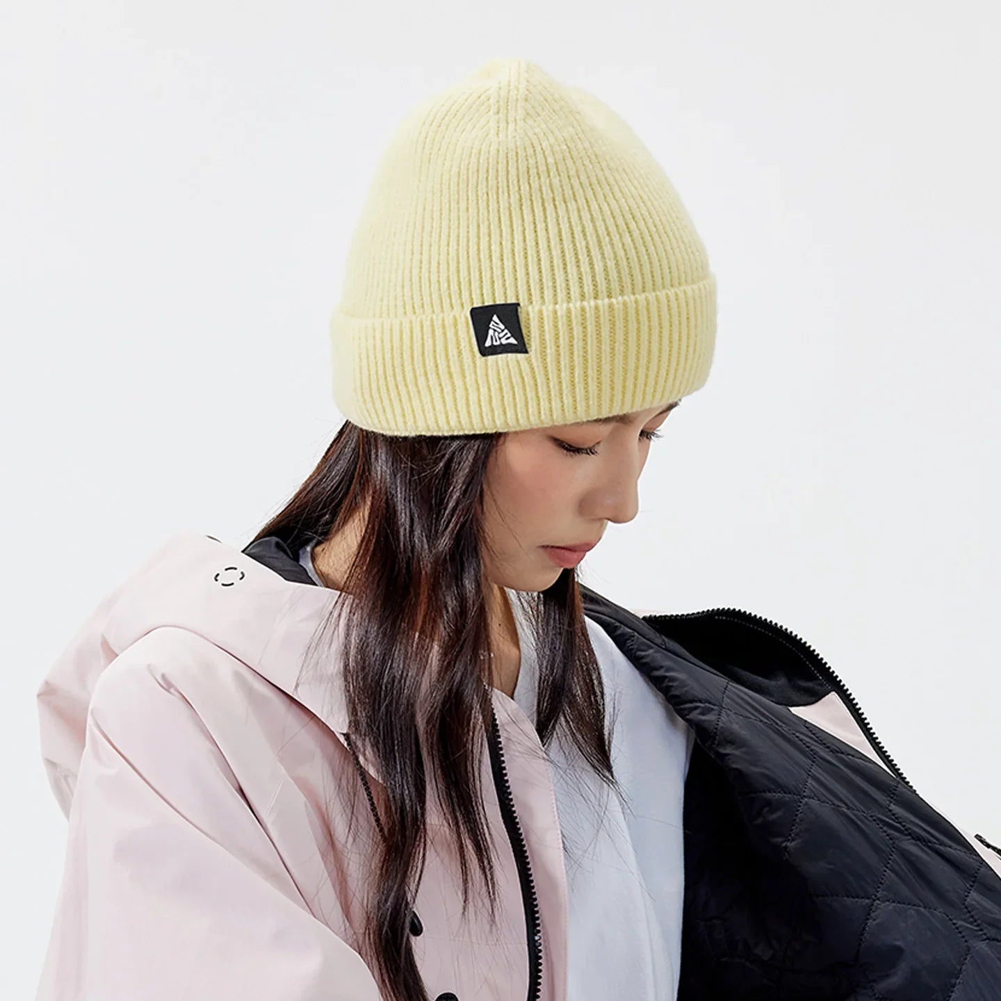 NANEND New colorful solid color versatile warm knitted ski beanies