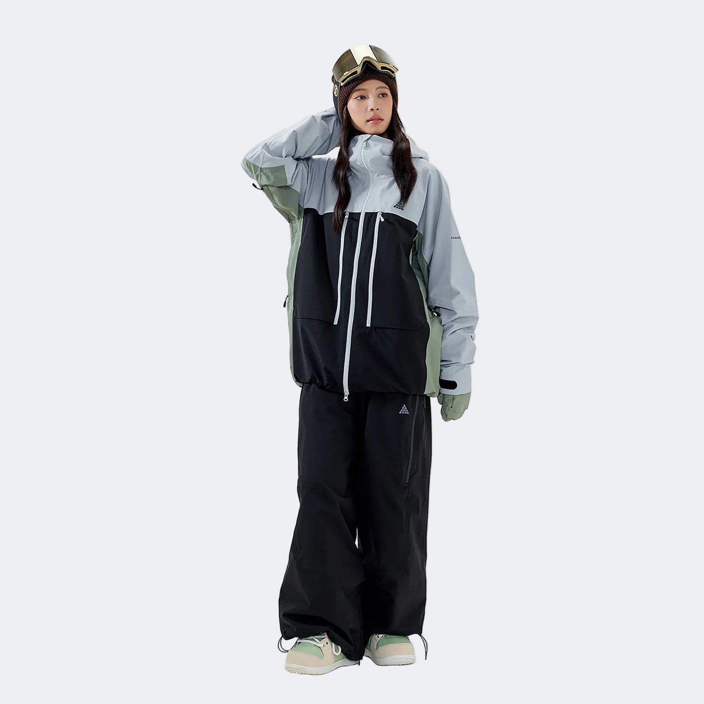 3L High-Durability Abrasion-Resistant and Waterproof - Patchwork Pattern Ski Suit Set - Unisex - NANEND