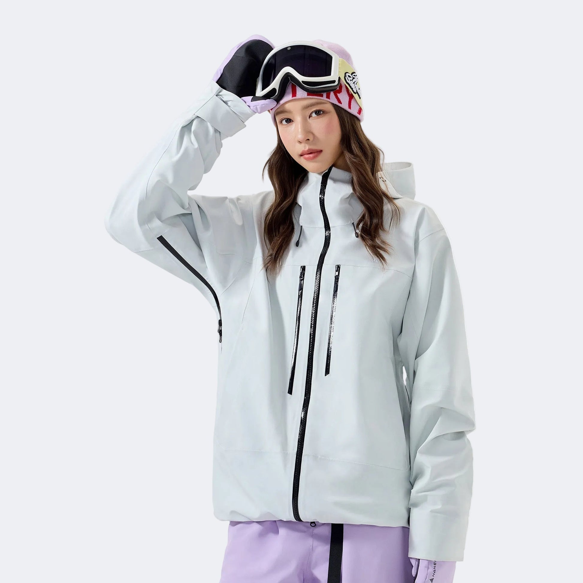 3L Partitioned Cotton-lined Waterproof and Warm Ski Jacket -Unisex - NANEND