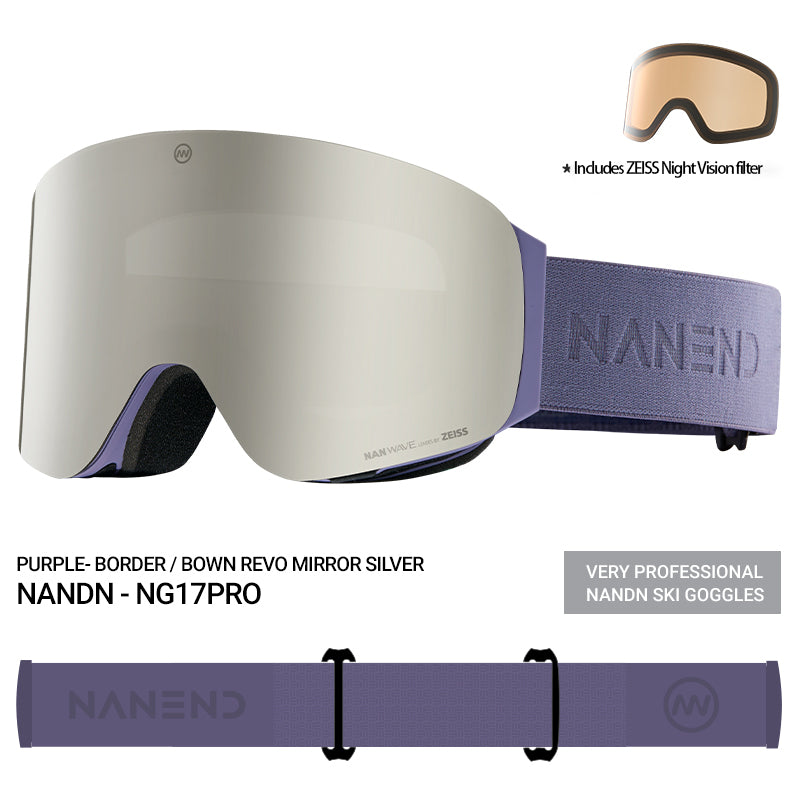 NANEND Zeiss ski goggles professional flip-up snow goggles single and double board goggles NG17Pro