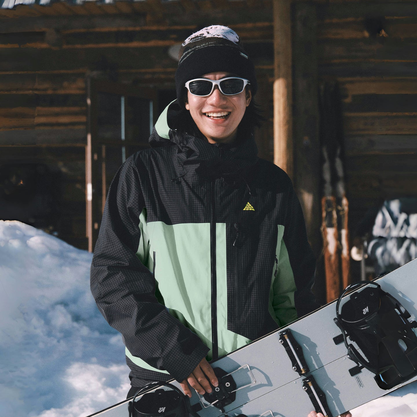 NANEND 25 new plaid color matching P cotton RECCO padded ski jacket single board 3L warm ski suit