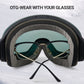 NANEND OTG Ski Goggles Magnetic,  Mazzucchelli Anti-Fog Lenses, HD & Flip-Up Goggles for Men, Women & Youth, UV Protection, Multiple VLT Options