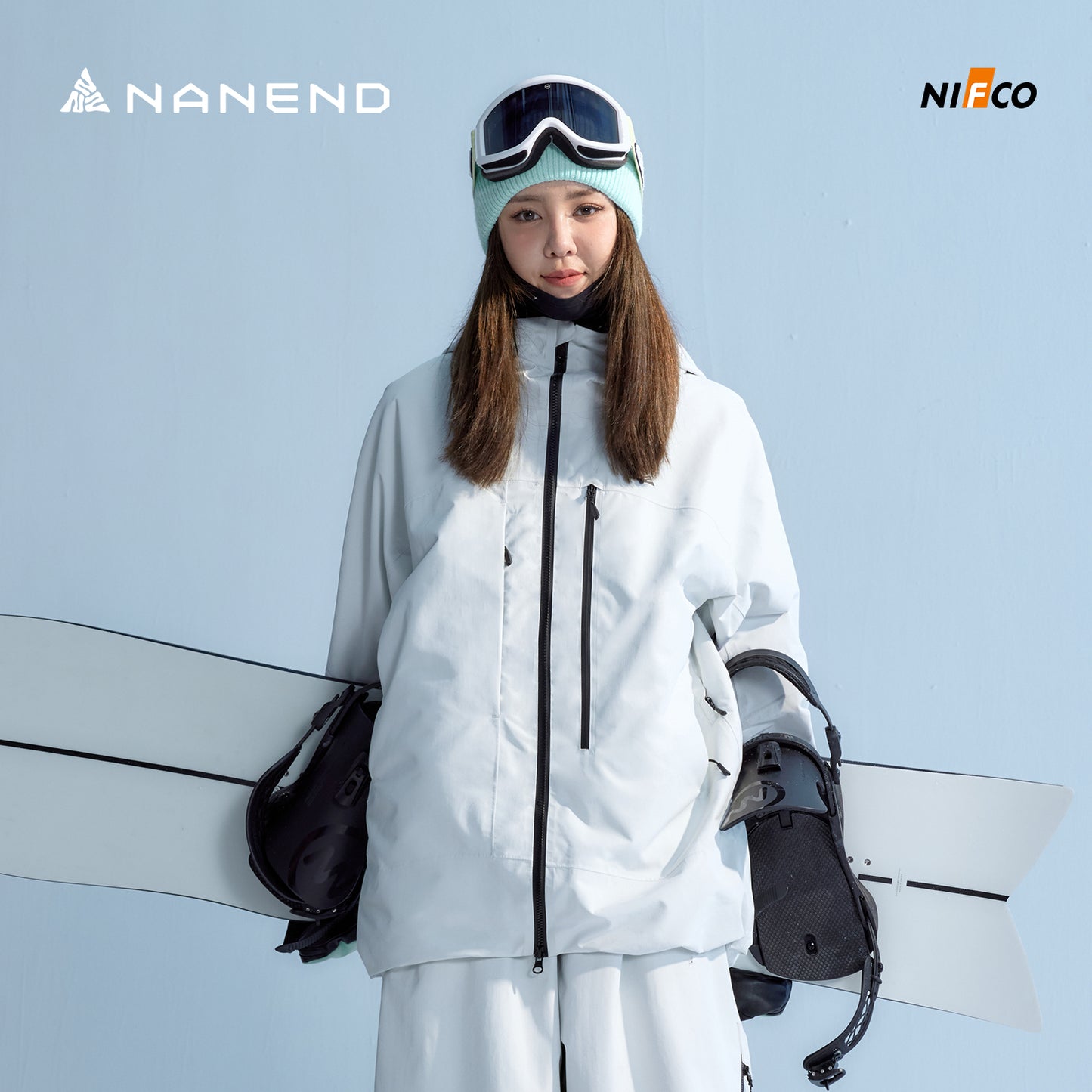 NANEND Skyline men's and women's RECCO ski jacket 3L laminated Arc snowboard suit