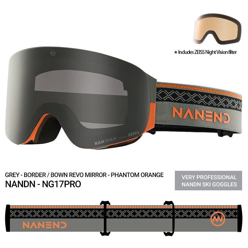 NANEND Zeiss ski goggles professional flip-up snow goggles single and double board goggles NG17Pro