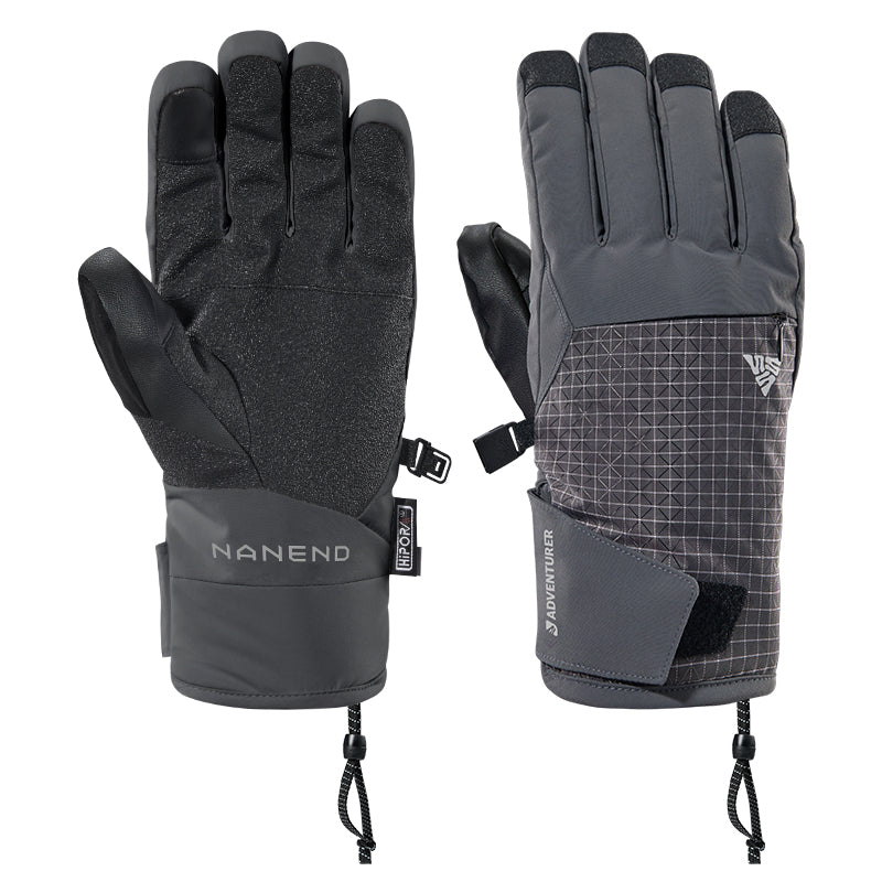 NANEND 25-year men's single and double-plate P-cotton palm reinforcement professional five-finger waterproof outdoor warm gloves