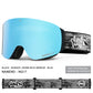 NANEND OTG Ski Goggles Magnetic,  Mazzucchelli Anti-Fog Lenses, HD & Flip-Up Goggles for Men, Women & Youth, UV Protection, Multiple VLT Options