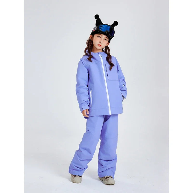 NANEND Ski Suit Set Boys and Girls Waterproof Thickened Thermal Ski Pants Snowboard Equipment Snow Suit