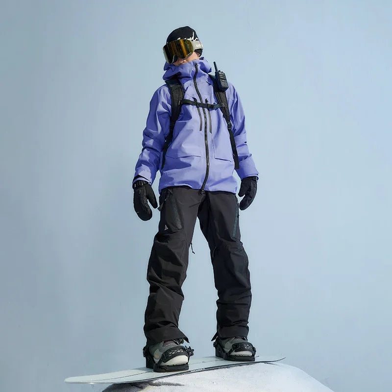 NANEND 3L Snowboard Jacket for Men Women Couple Pullover Top Single Board Professional Ski Suit Windproof Wear-resistant Warm