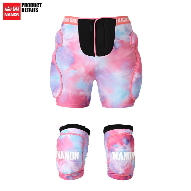 NANEND Adjustable Adult Sports Gear Shorts Snowboard Protection Hip Pads Motorcycle Short Ski Skate Anti-shock Knee Pads