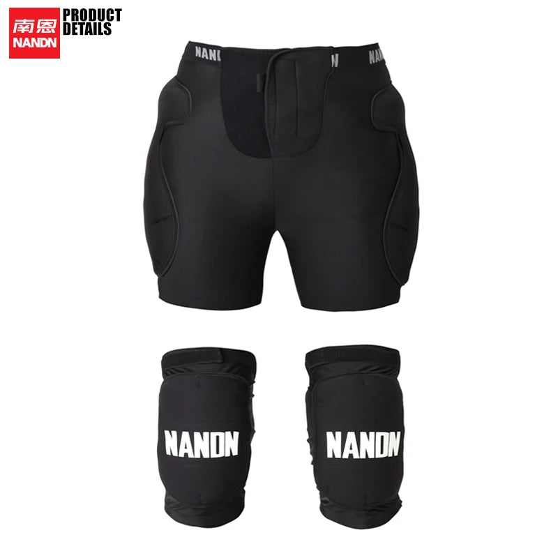 NANEND Adjustable Adult Sports Gear Shorts Snowboard Protection Hip Pads Motorcycle Short Ski Skate Anti-shock Knee Pads