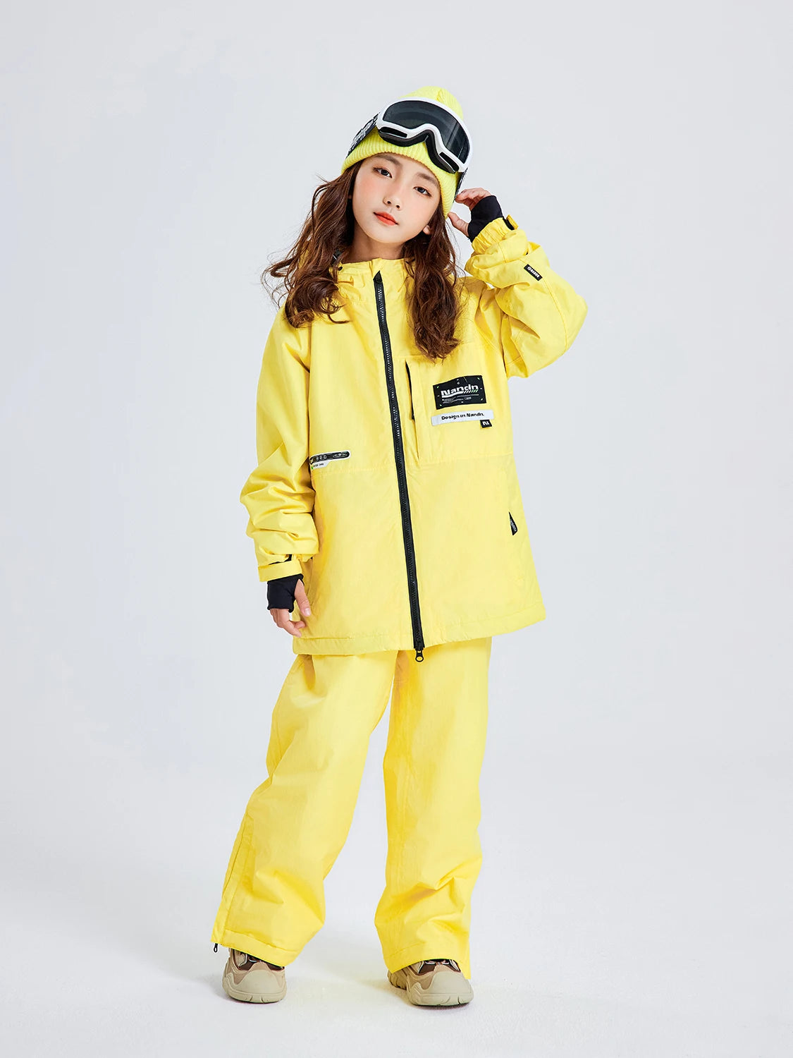NANEND Children's Ski Suit  Boys and Girls Warm Thickened Waterproof Ski Overalls