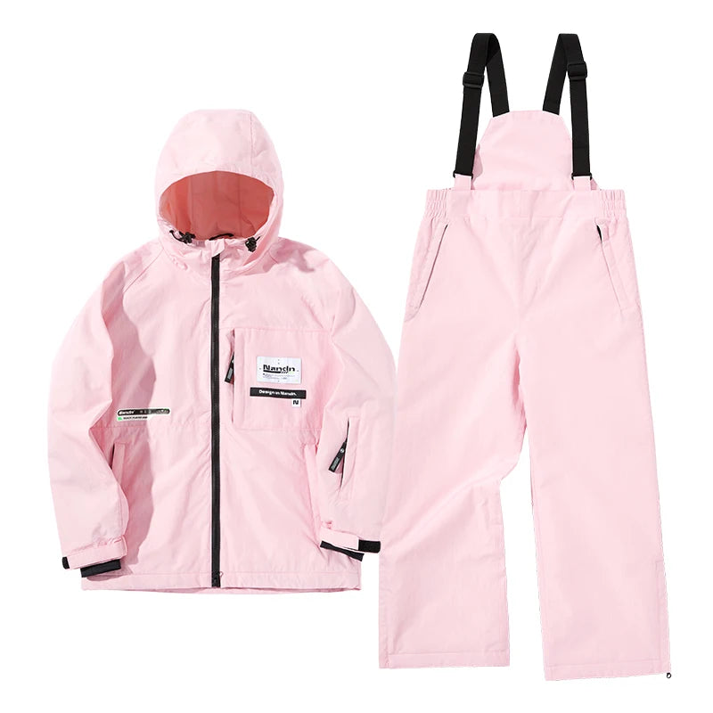 NANEND Children's Ski Suit  Boys and Girls Warm Thickened Waterproof Ski Overalls