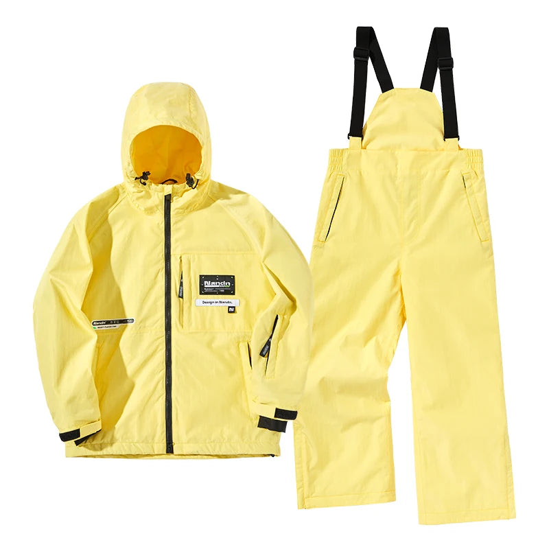 NANEND Children's Ski Suit  Boys and Girls Warm Thickened Waterproof Ski Overalls