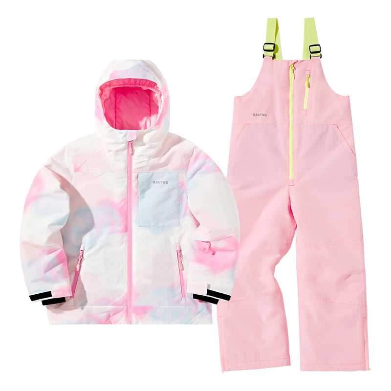 NANEND Children's Ski Suit Ski Pants Set Snowboard New Waterproof Thickened Boys and Girls Winter Ski Top