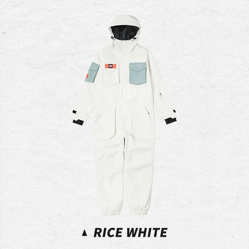 NANEND Children's ski clothing One piece ski suit Waterproof wear-resistant and warm skiing pants and equipment