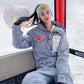 NANDN Men Women One-Piece Ski Jumpsuit Outdoor Sports Snowboard Jacket Warm Jump Suit Waterproof Winter Clothes Overalls Hooded