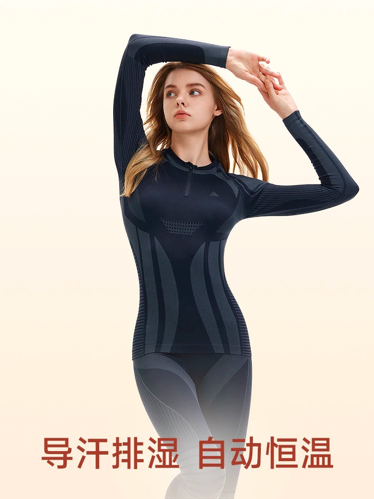 NANEND Ski Quick-drying Clothes Women's Compression Thermal Underwear Ski Clothes Bottoming Outdoor Professional
