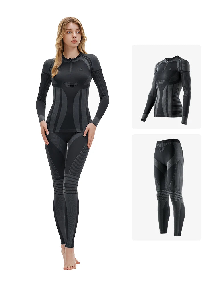 NANEND Ski Quick-drying Clothes Women's Compression Thermal Underwear Ski Clothes Bottoming Outdoor Professional