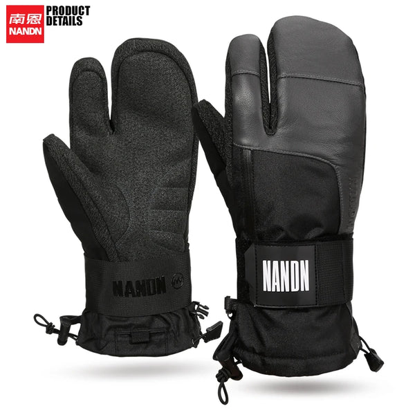 NANDN Ski gloves Waterproof and keep warm kevlar wear resistant material  snowboarding Men and women