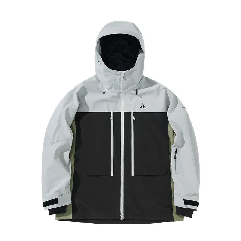 NANEND Thicken 3L Ski Jacket Men Women Windproof Waterproof Winter Ski Coat Ski Wear Solid Color Hooded Warm Snowboard Ski Suit