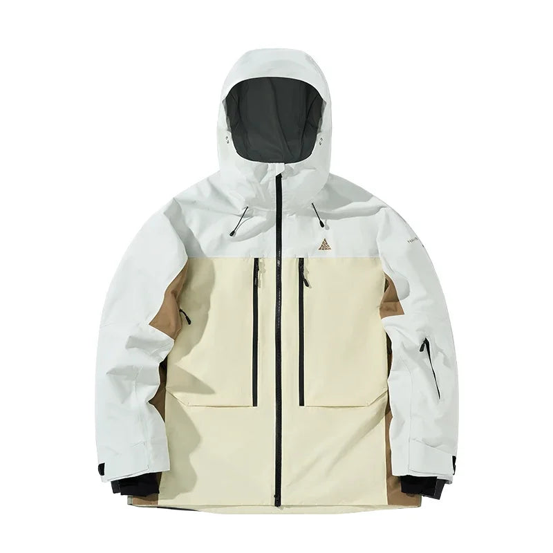 NANEND Thicken 3L Ski Jacket Men Women Windproof Waterproof Winter Ski Coat Ski Wear Solid Color Hooded Warm Snowboard Ski Suit