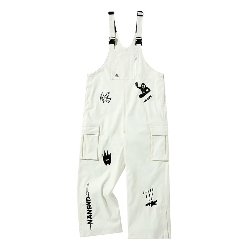 NANEND Winter Unisex Women Men Oversize Ski Pants Outdoor Windproof Waterproof Snow Sports Bibs Trousers Ski Snowboard Pants