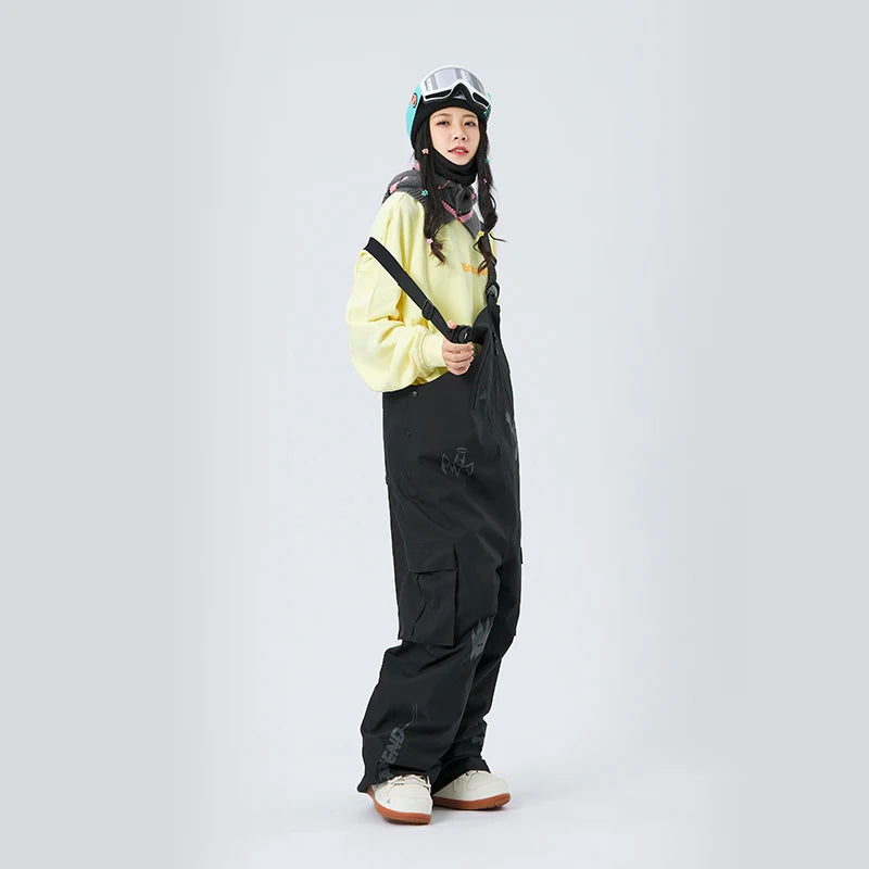 NANEND Winter Unisex Women Men Oversize Ski Pants Outdoor Windproof Waterproof Snow Sports Bibs Trousers Ski Snowboard Pants