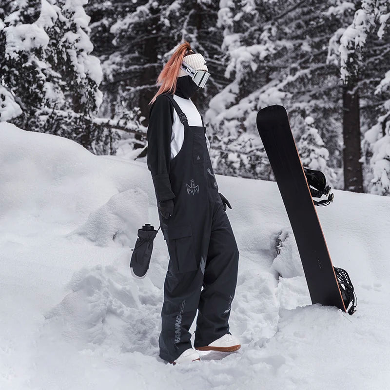 NANEND Winter Unisex Women Men Oversize Ski Pants Outdoor Windproof Waterproof Snow Sports Bibs Trousers Ski Snowboard Pants